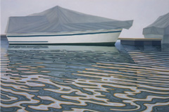 Gare de Hiver - St. Jean de Losne, 1996, Öl auf Leinwand, 50 x 75 cm