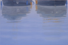 Nebelschiffe, 1997, Öl auf Leinwand, 50 x 75 cm