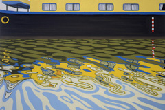 Port Gazoile - Bunkerstation, 1996, Öl auf Leinwand, 40 x 60 cm