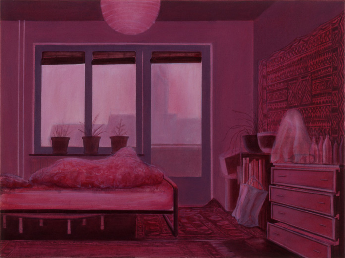 Haltingerstrasse 29 (Nr. 21), 2002, Öl auf Nessel, 60 x 80 cm