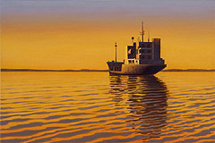 Russentanker 3, 2003, Öl auf Leinwand, 40 x 60 cm