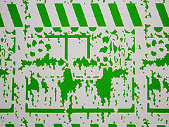 Helianthus und Cucumis 4, grün, (Ausschnitt), 1994, Öl auf Leinwand, 150 x 200 cm