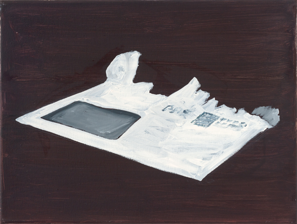 Von Socken und Seifen Nr. 17, 2012, Öl auf Leinwand, 24 x 32 cm