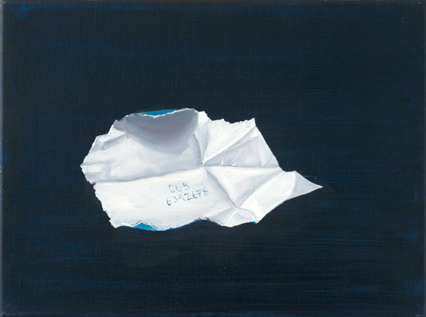 Von Socken und Seifen Nr. 18, 2012, Öl auf Leinwand, 24 x 32 cm