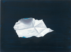 Von Socken und Seifen Nr. 18, 2012, Öl auf Leinwand, 24 x 32 cm