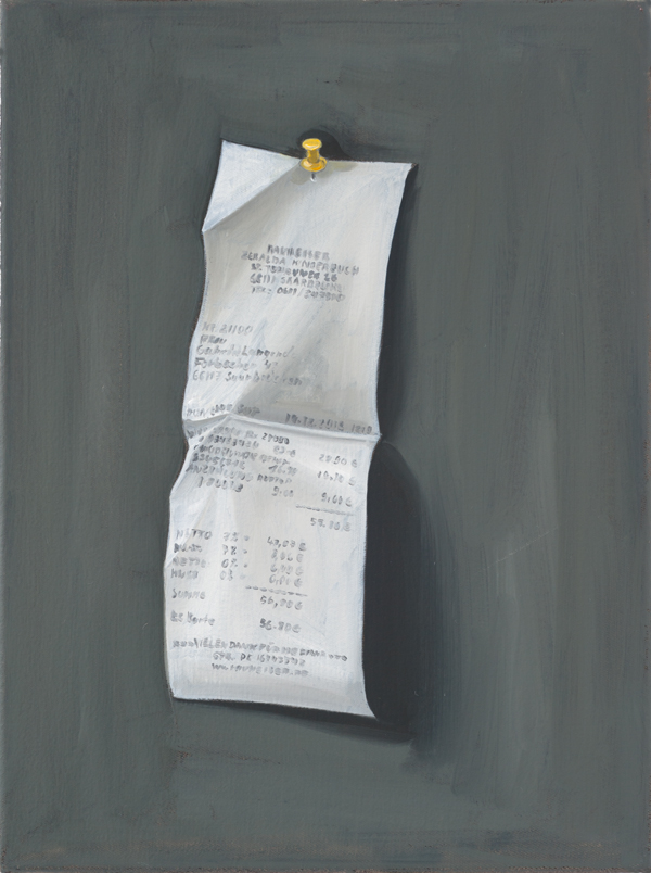 Von Socken und Seifen Nr. 53, 2012, Öl auf Leinwand, 32 x 24 cm